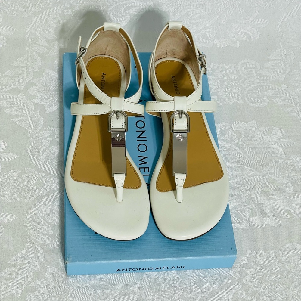 Antonio Melani  Lindee White Sandals